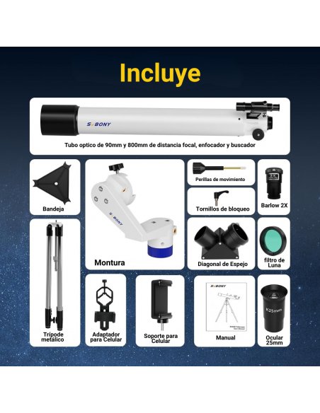 Telescopio Svbony SV520 90AZ