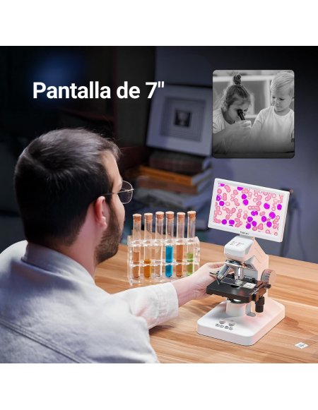 Microscopio TOMLOV DM301 Max – Pantalla de 7″