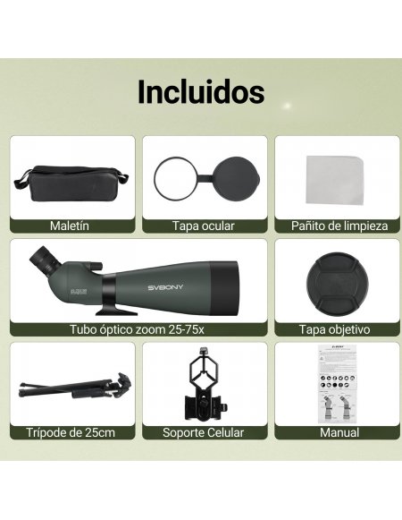 Telescopio Terrestre SV28 25-75x100