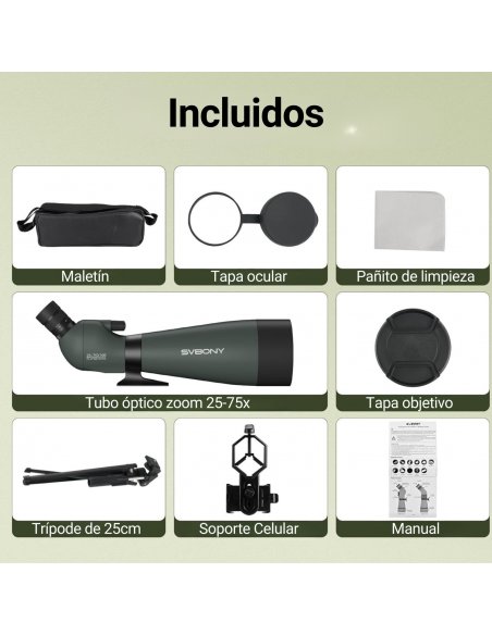 Telescopio Terrestre SV28 25-75x100