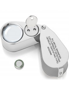 Lupa 40x25 para Geología Joyería LED UV