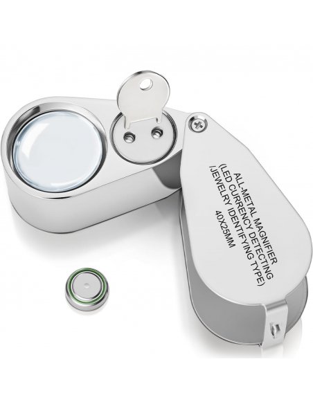 Lupa 40x25 para Geología Joyería LED UV