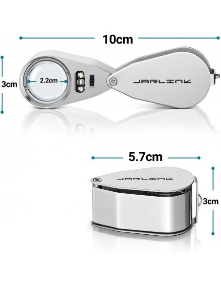 Lupa 40x25 para Geología Joyería LED UV