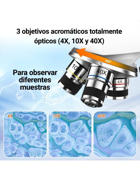Microscopio Monocular Wozel 80x-2000x