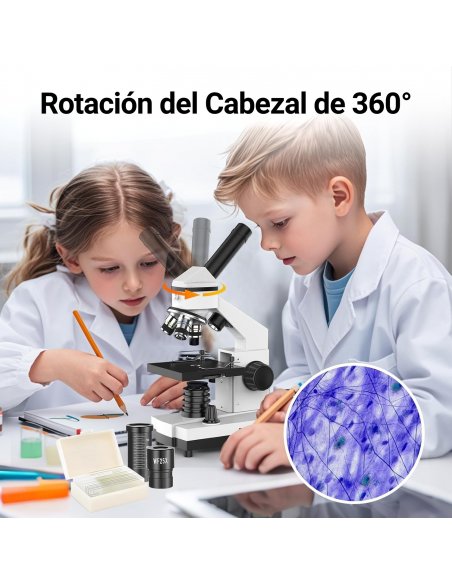 Microscopio Monocular Wozel 80x-2000x