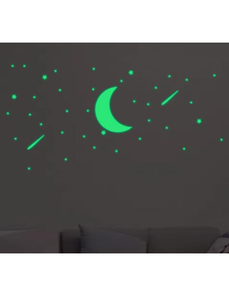 Stickers Luminosos Estrellas y Luna