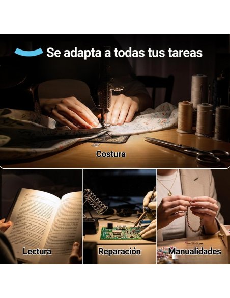Gafas con aumentos intercambiables y Luz LED