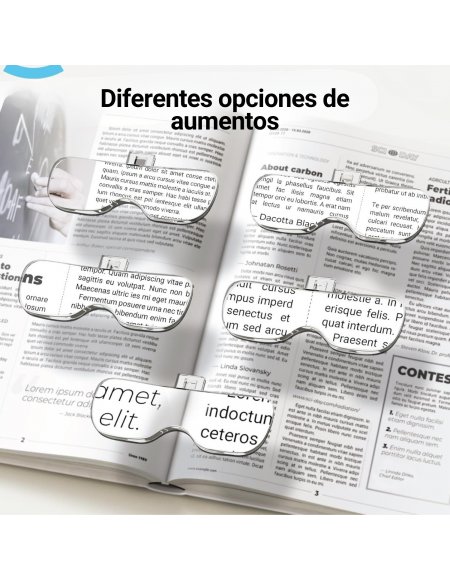 Gafas con aumentos intercambiables y Luz LED