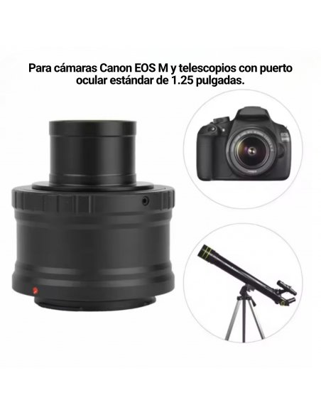 Anillo y Adaptador en T 1.25" Canon EOS M
