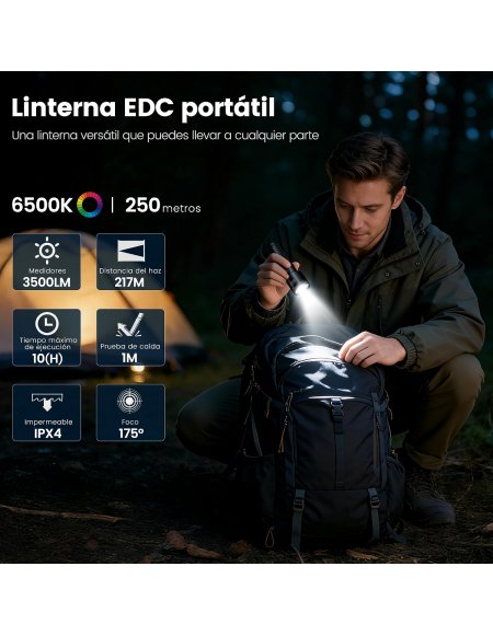 Linterna Táctica Philips 3500 Lumens