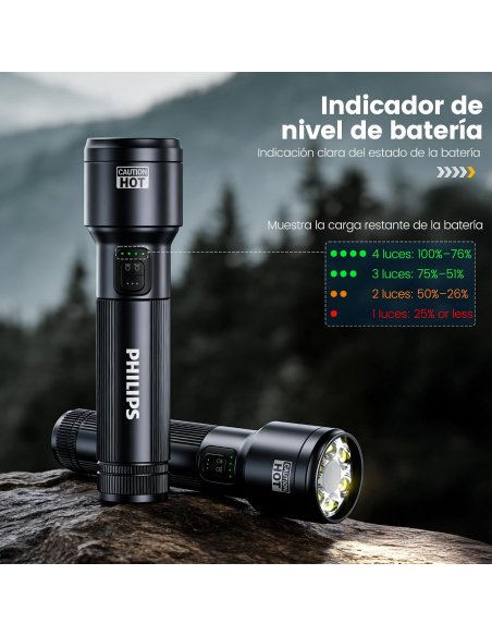 Linterna Táctica Philips 3500 Lumens