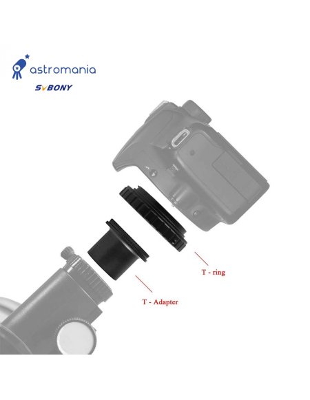 Anillo y Adaptador en T 1.25" para Canon