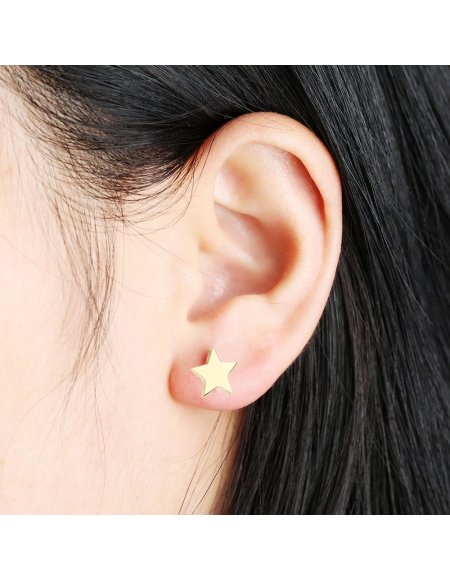 Aretes Mini Estrellas Doradas