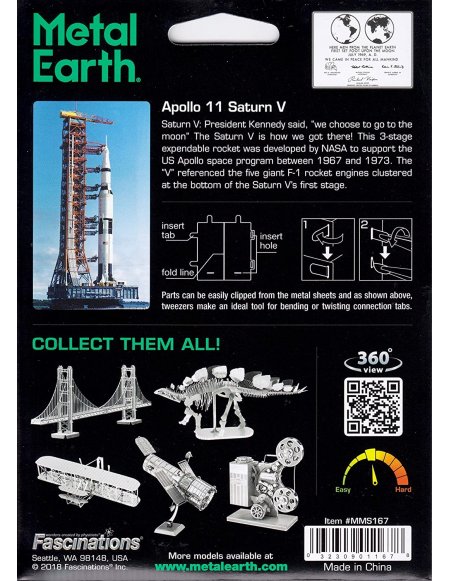 Modelo Metálico para Armar Apollo Saturno V