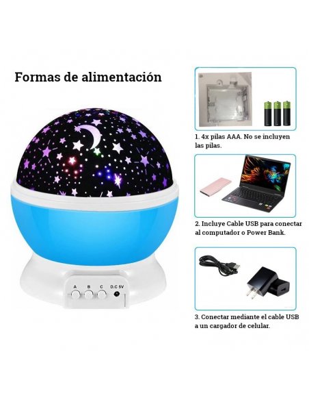 Lampara Proyector de Estrellas - Azul