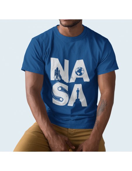 Camiseta NASA Azul Unisex