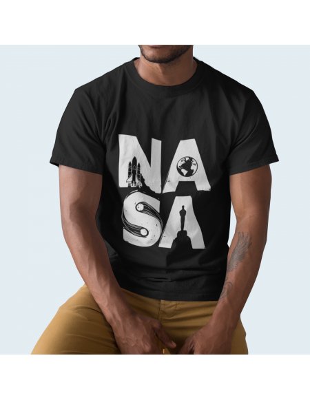 Camiseta NASA Negra Unisex