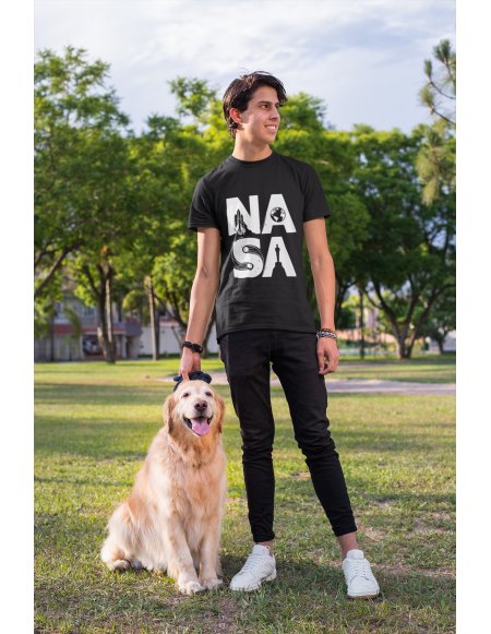 Camiseta NASA Negra Unisex