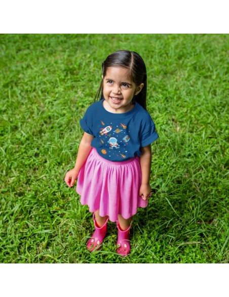 Camiseta Mini Astronauta Azul