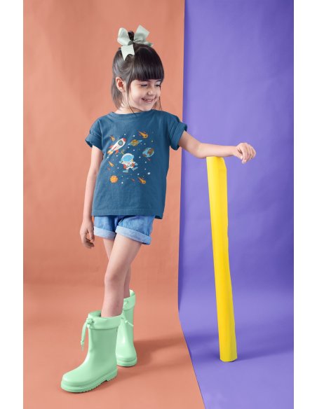 Camiseta Mini Astronauta Azul