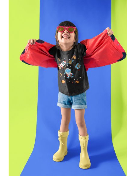 Camiseta Mini Astronauta  Negra