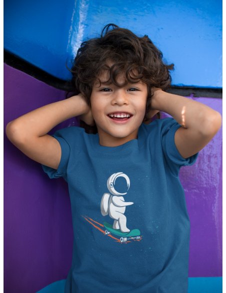 Camiseta Skateboarder Azul
