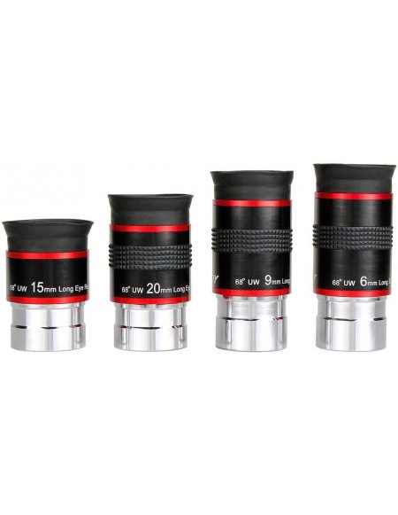 Kit Oculares 6mm 9mm 15mm 20mm UWA