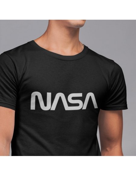 Camiseta Nasa Worm Negra Unisex