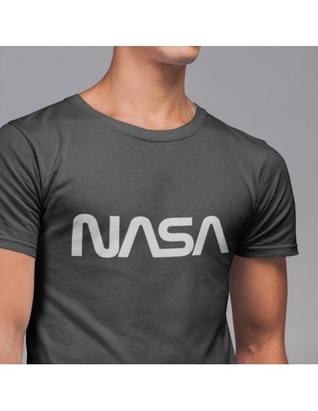 Camiseta NASA Worm Gris Unisex