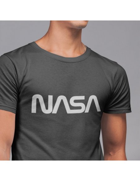 Camiseta NASA Worm Gris Unisex