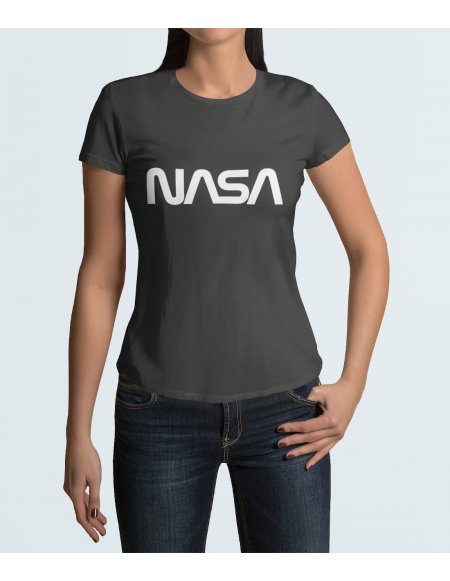 Camiseta NASA Worm Gris Dama