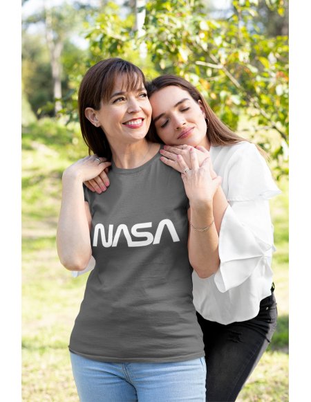 Camiseta NASA Worm Gris Dama