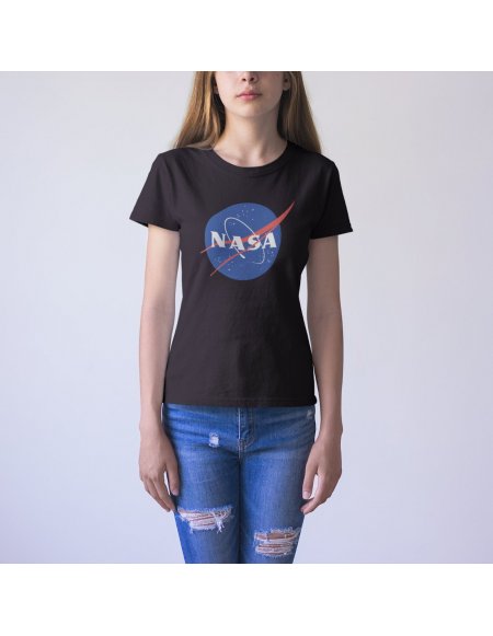 Camiseta NASA Negra Dama