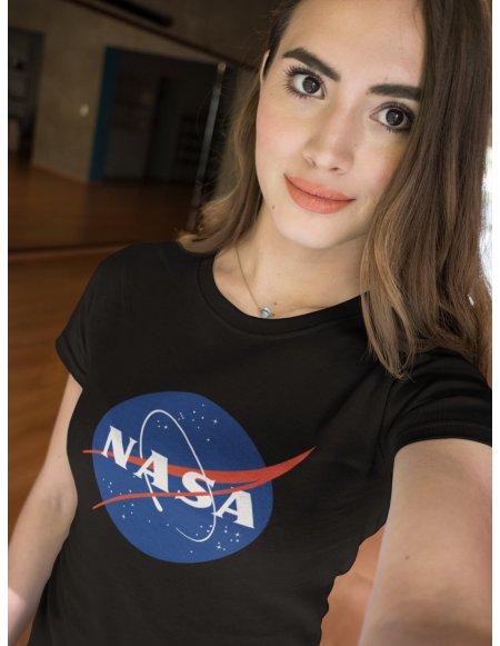 Podrido interrumpir Penélope Camiseta NASA Negra Dama