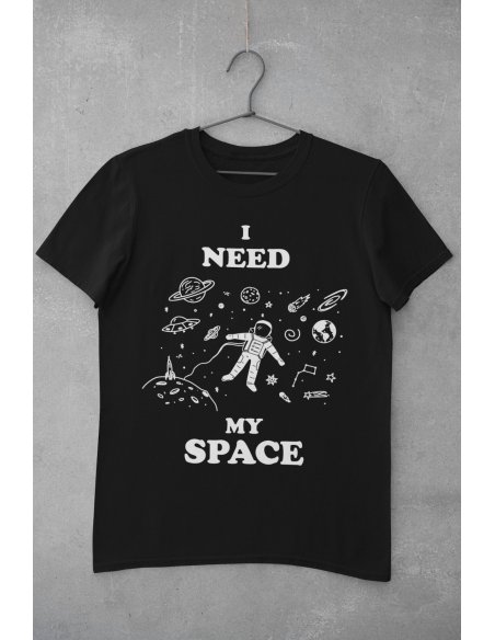 Camiseta I Need My Space Negra Unisex