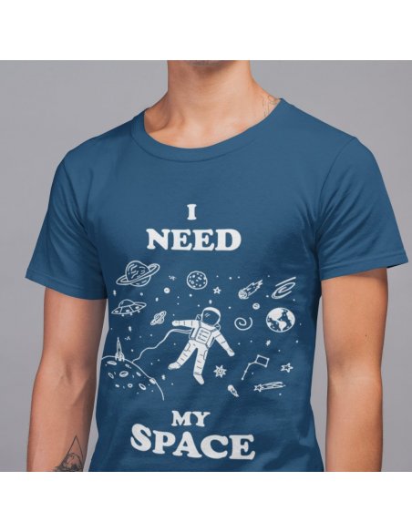 Camiseta I Need My Space Azul Unisex