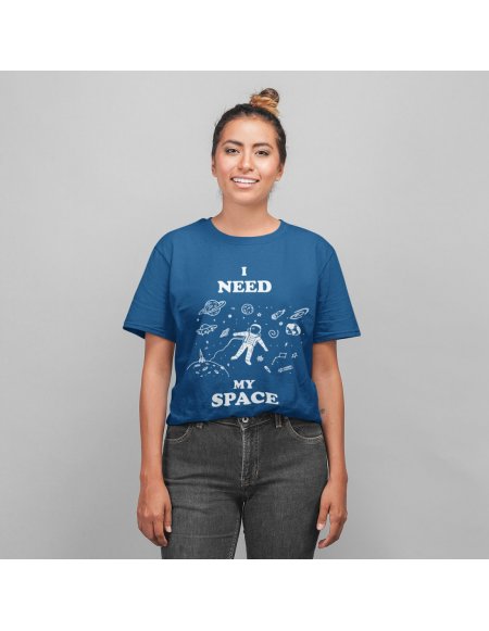 Camiseta I Need My Space Azul Unisex