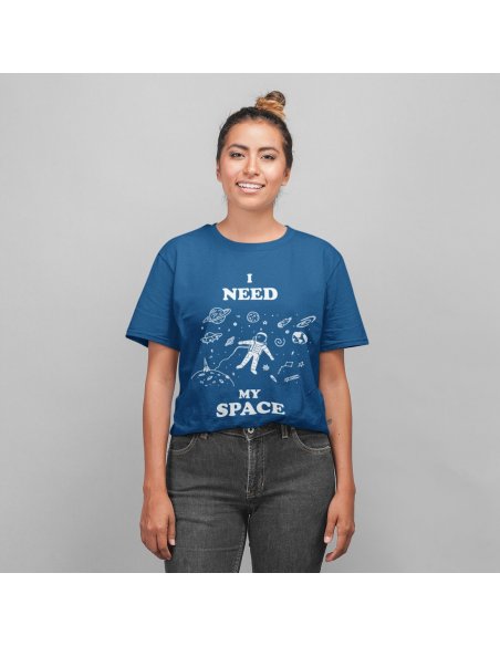 Camiseta I Need My Space Azul Unisex