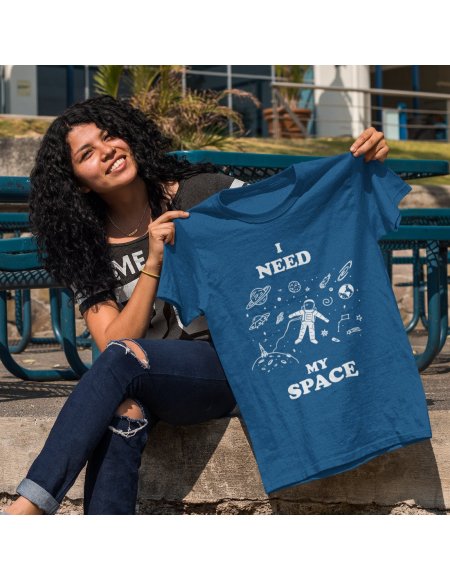 Camiseta I Need My Space Azul Unisex