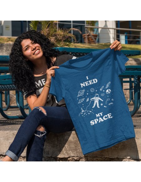 Camiseta I Need My Space Azul Unisex