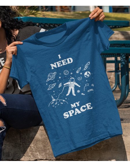 Camiseta I Need My Space Azul Unisex