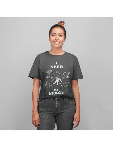 Camiseta I Need My Space Gris Unisex