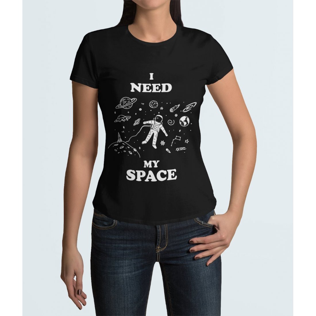 Camiseta I Need My Space - Preta