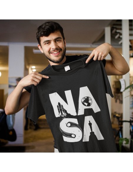 Camiseta NASA Negra Unisex