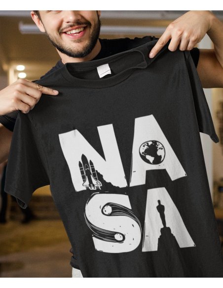 Camiseta NASA Negra Unisex