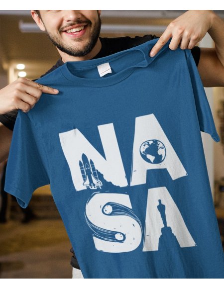 Camiseta NASA Azul Unisex