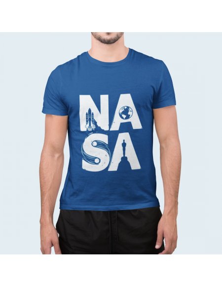 Camiseta NASA Azul Unisex